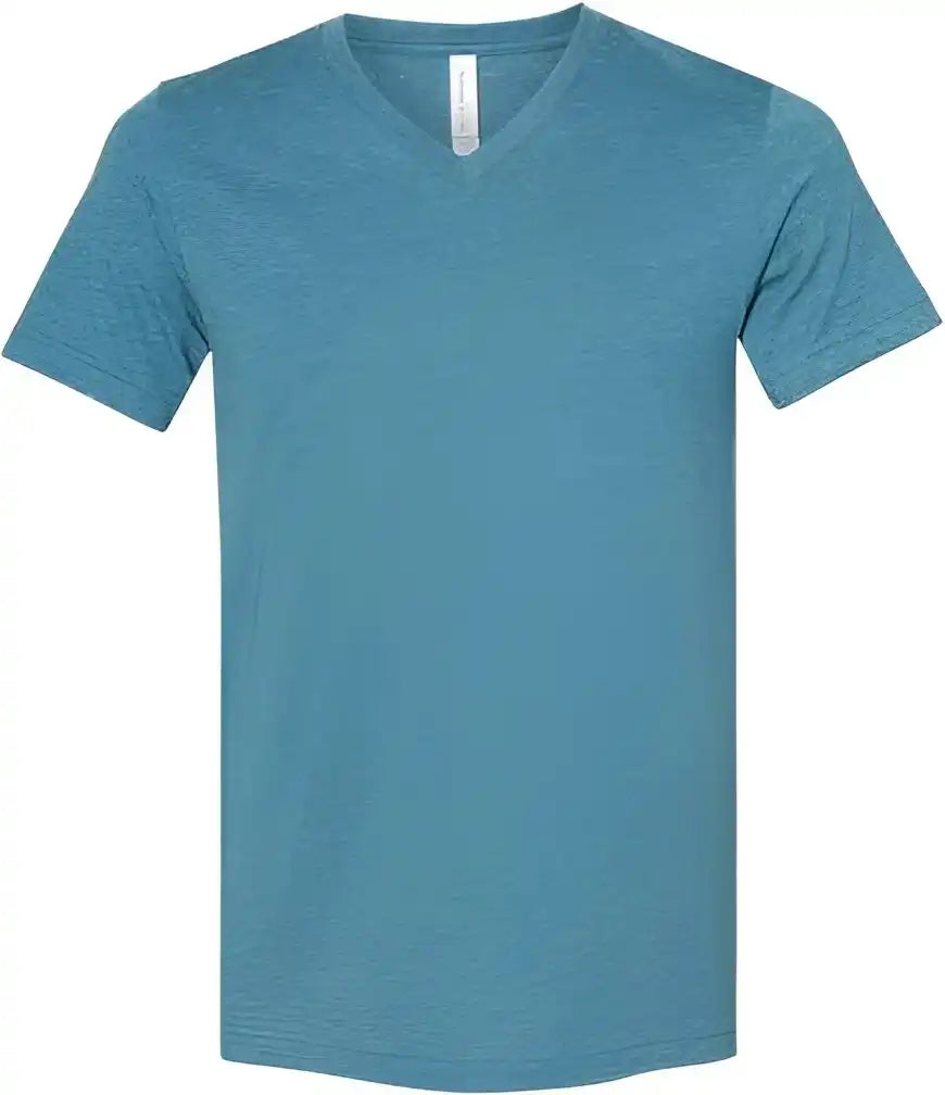 Bella + Canvas 3005cvc Unisex Heather Cvc v Neck Tee Deep Teal