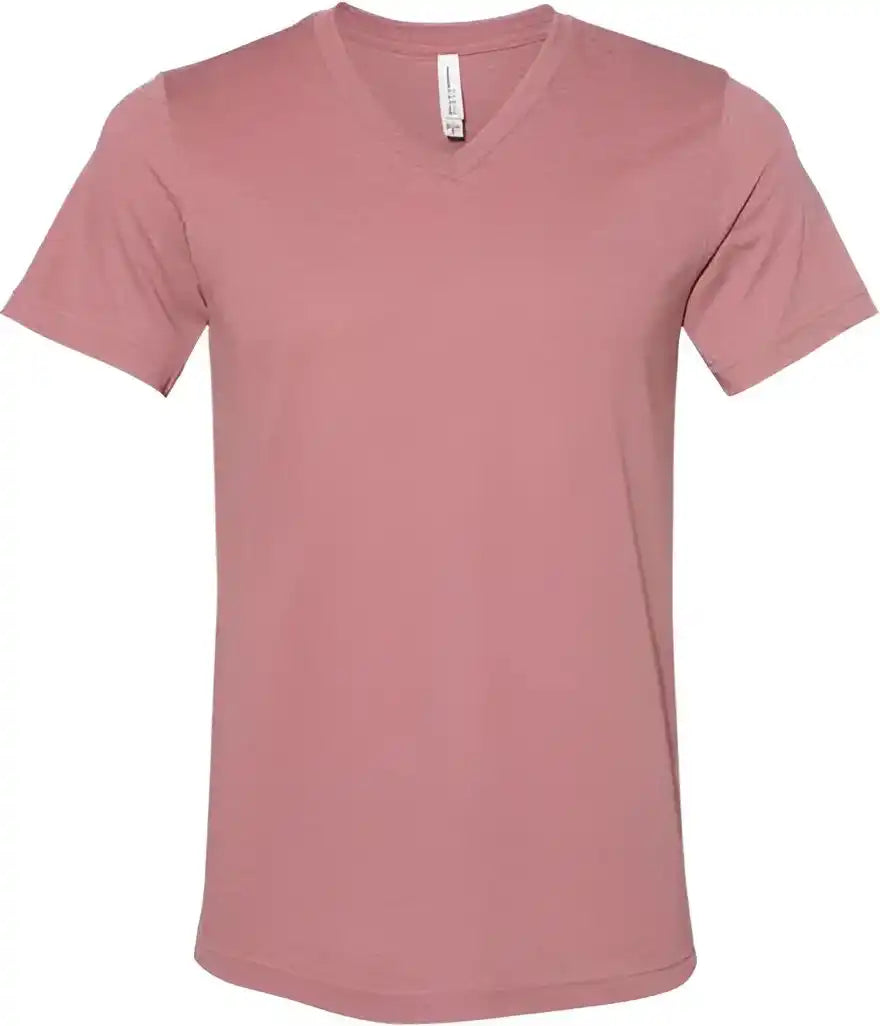 Bella + Canvas 3005cvc Unisex Heather Cvc V-neck Tee - Mauve
