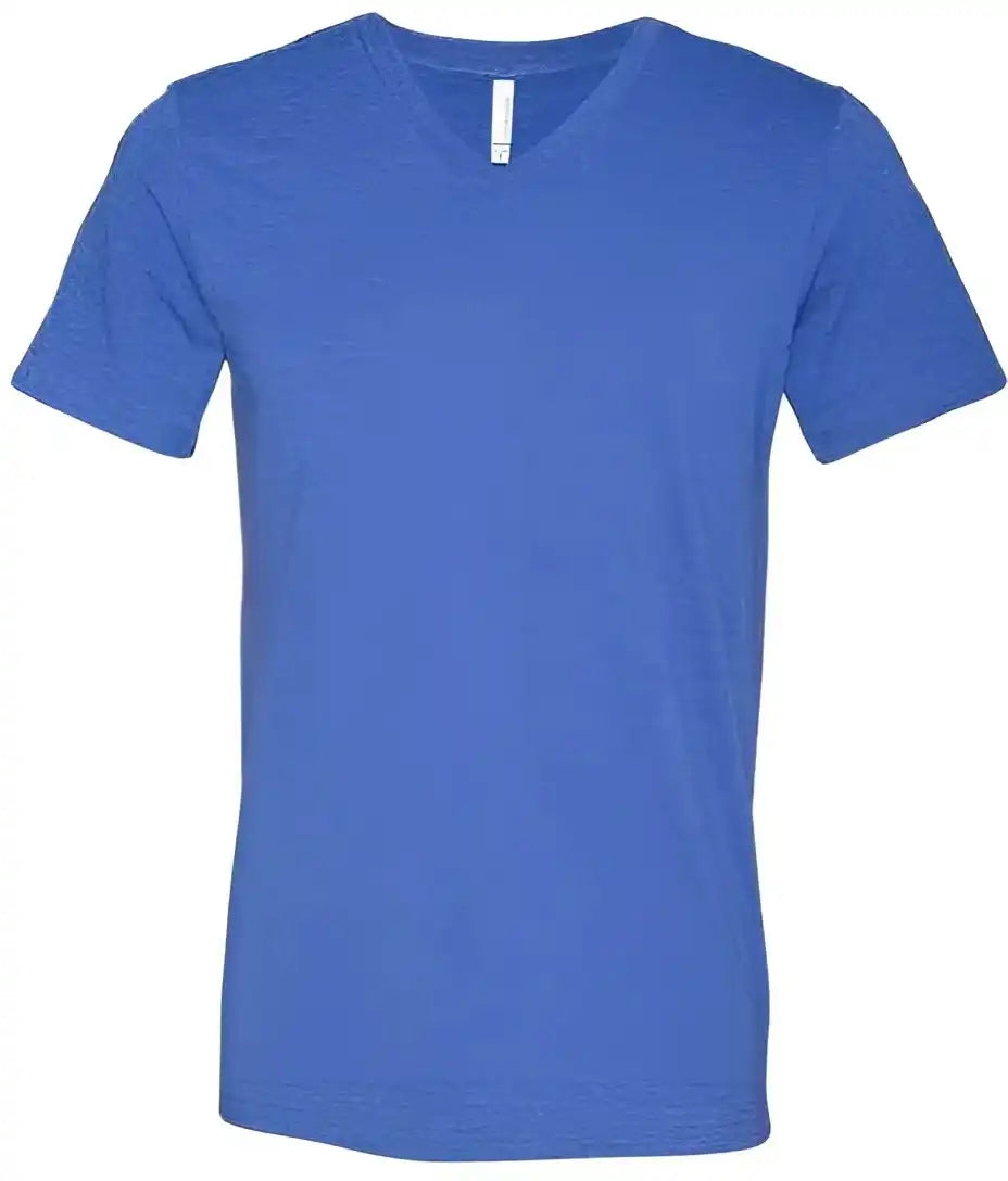 Bella + Canvas 3005cvc Unisex Heather Cvc V-neck Tee - True Royal