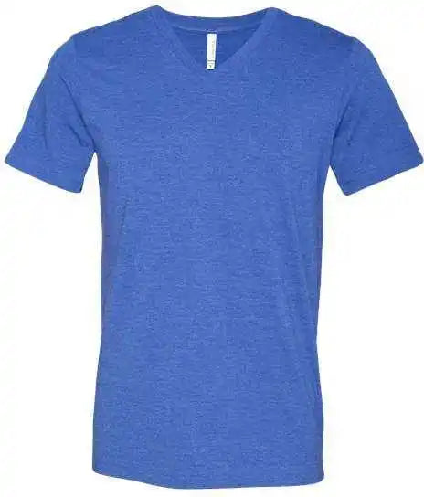 Bella + Canvas 3005cvc Unisex Heather Cvc V-neck Tee - True Royal