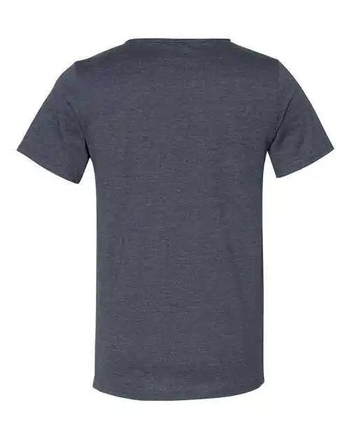 Bella + Canvas 3014 Raw Neck Tee - Heather Navy