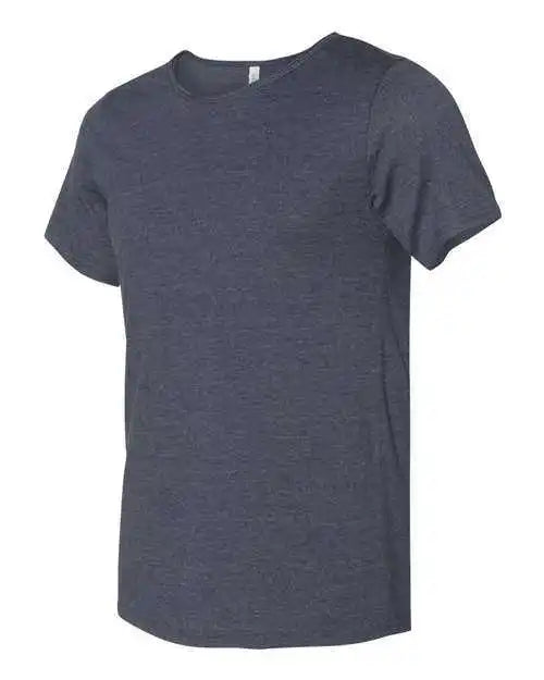 Bella + Canvas 3014 Raw Neck Tee - Heather Navy