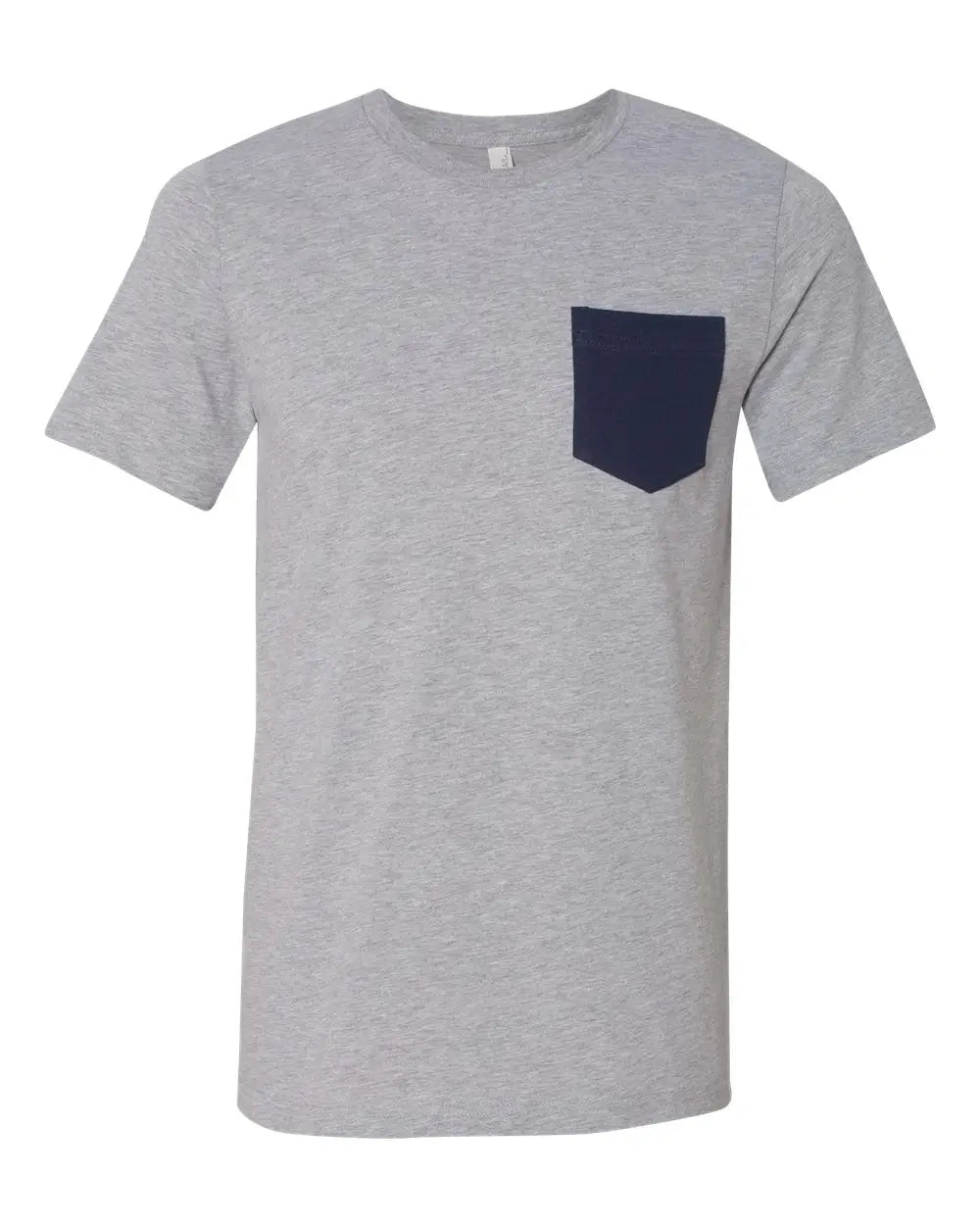 Bella + Canvas 3021 Jersey Pocket Tee - Athletic Heather Navy - s