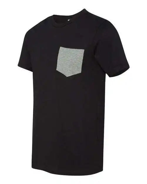 Bella + Canvas 3021 Jersey Pocket Tee - Black Deep Heather