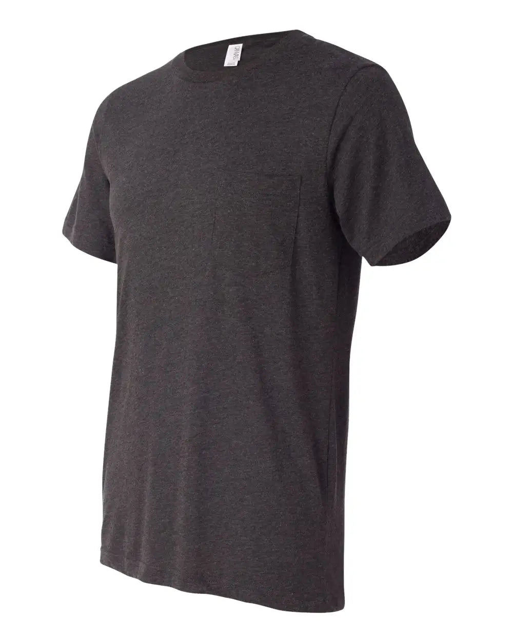 Bella + Canvas 3021 Jersey Pocket Tee - Dark Grey Heather - Gray / s