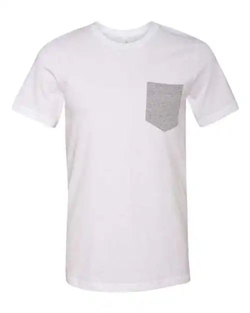 Bella + Canvas 3021 Jersey Pocket Tee - White Athletic Heather