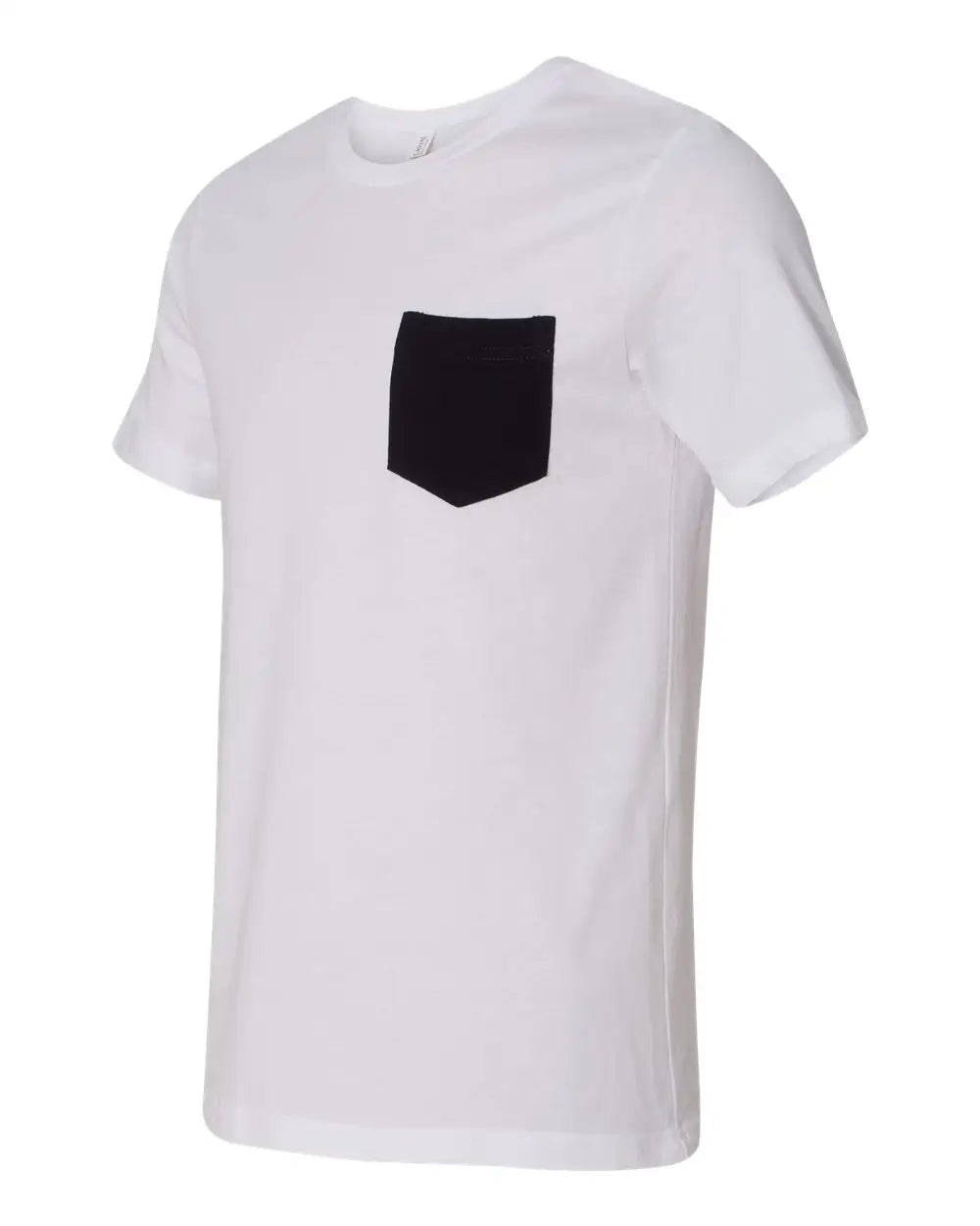 Bella + Canvas 3021 Jersey Pocket Tee - White Black - s