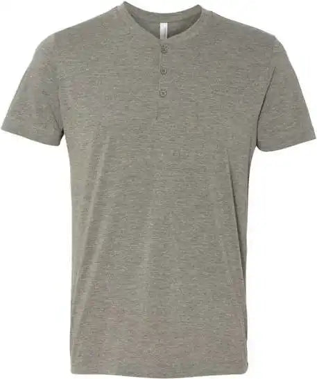 Bella + Canvas 3125 Short Sleeve Henley Grey Triblend