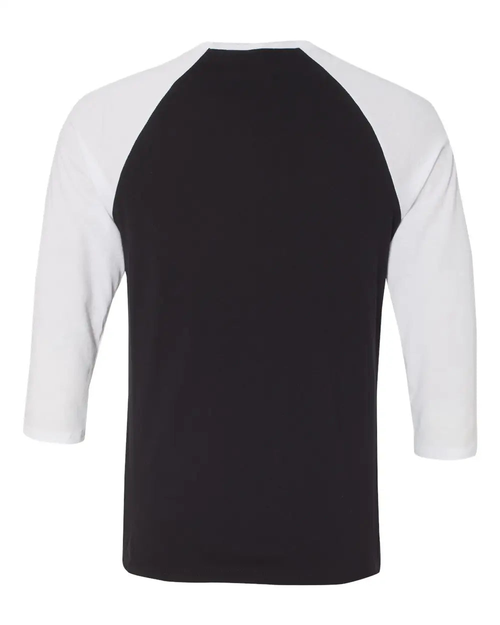 Bella + Canvas 3200c Three-quarter Sleeve Baseball Tee - 3200 - Black White