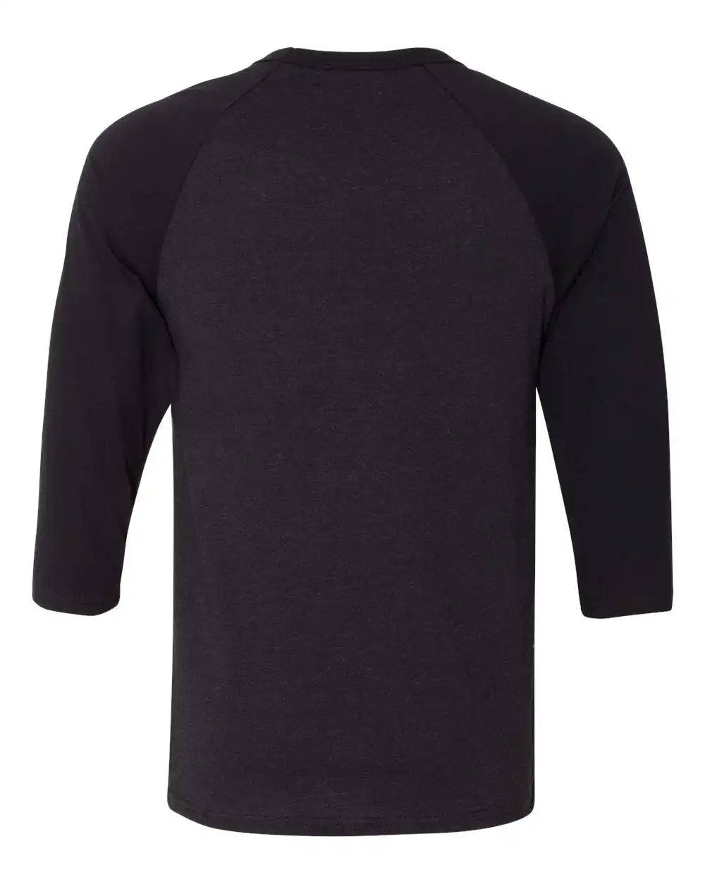 Bella + Canvas 3200c Three-quarter Sleeve Baseball Tee - 3200 - Black Heather