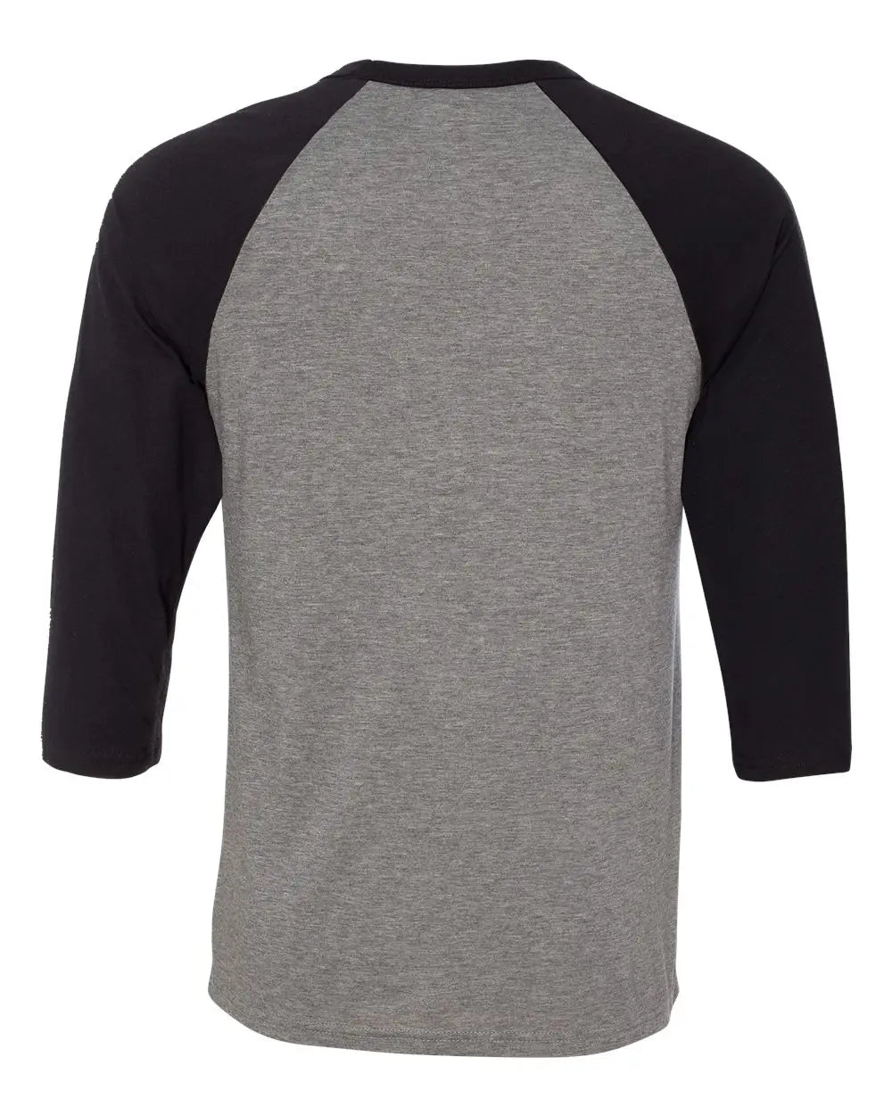 Bella + Canvas 3200c Three-quarter Sleeve Baseball Tee - 3200 - Deep Heather Black