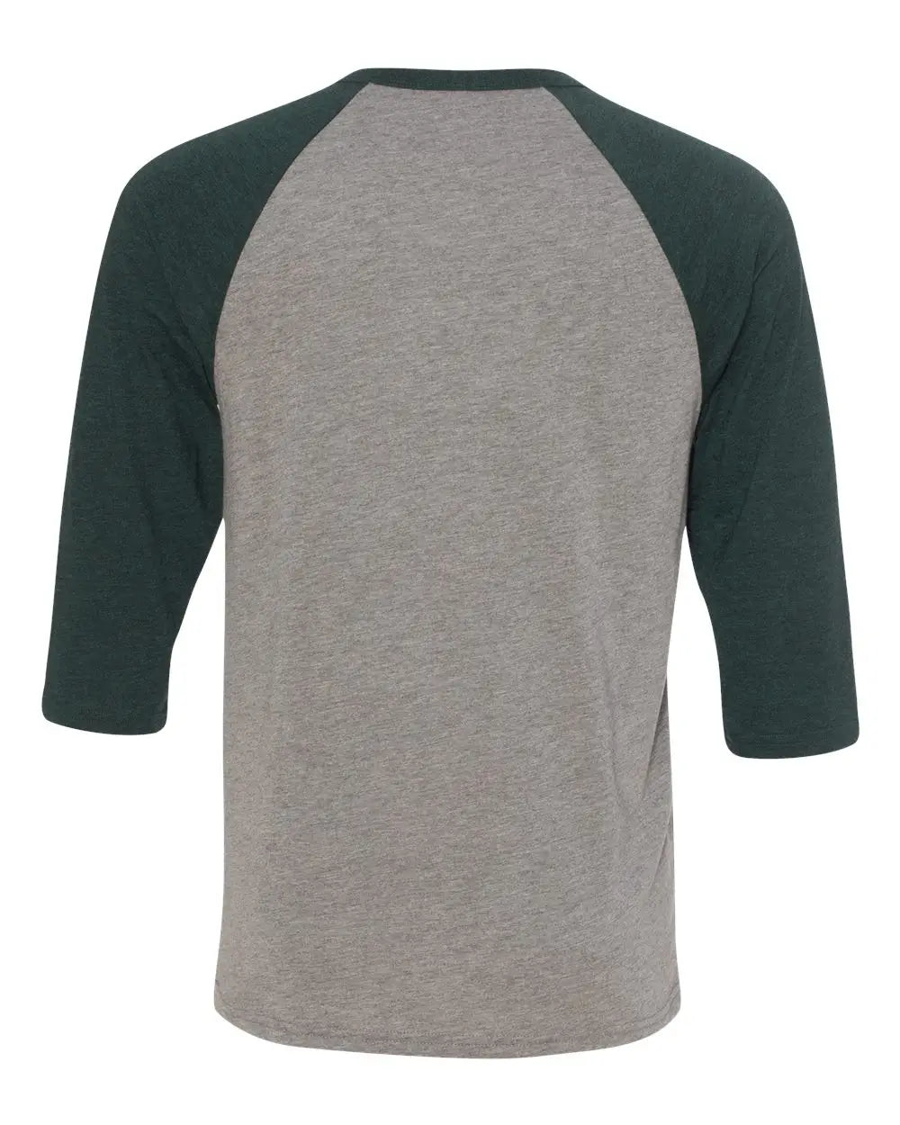 Bella + Canvas 3200c Three-quarter Sleeve Baseball Tee - 3200 - Gray Emerald Triblend