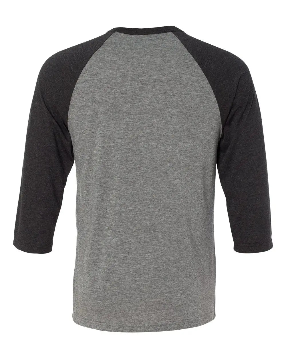 Bella + Canvas 3200c Three-quarter Sleeve Baseball Tee - 3200 - Gray Charcoal Black Triblend