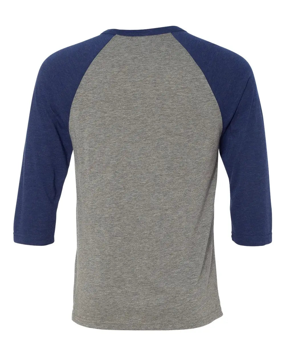 Bella + Canvas 3200c Three-quarter Sleeve Baseball Tee - 3200 - Gray Navy Triblend