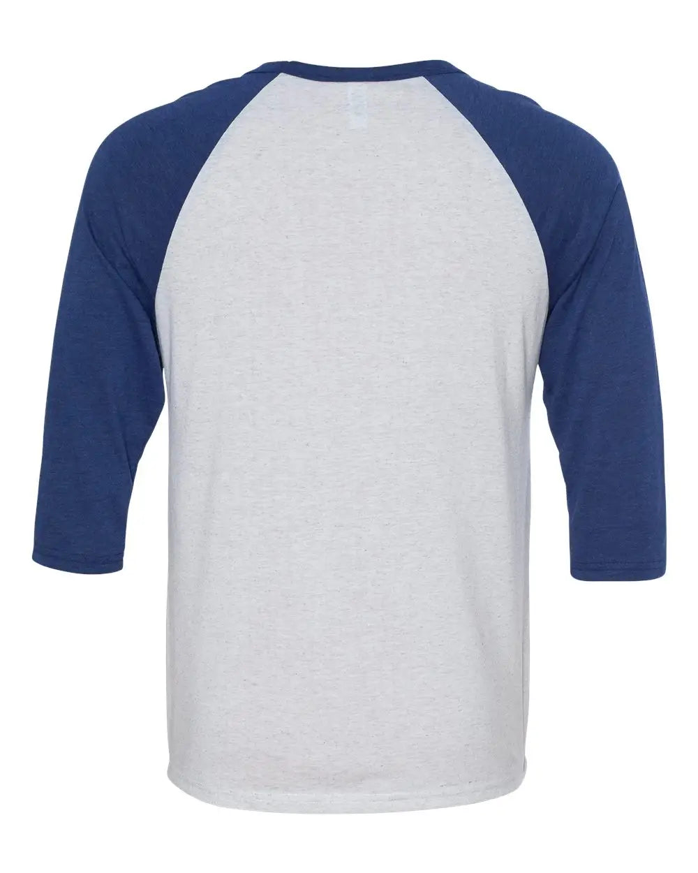 Bella + Canvas 3200c Three-quarter Sleeve Baseball Tee - 3200 - White Fleck Navy Triblend