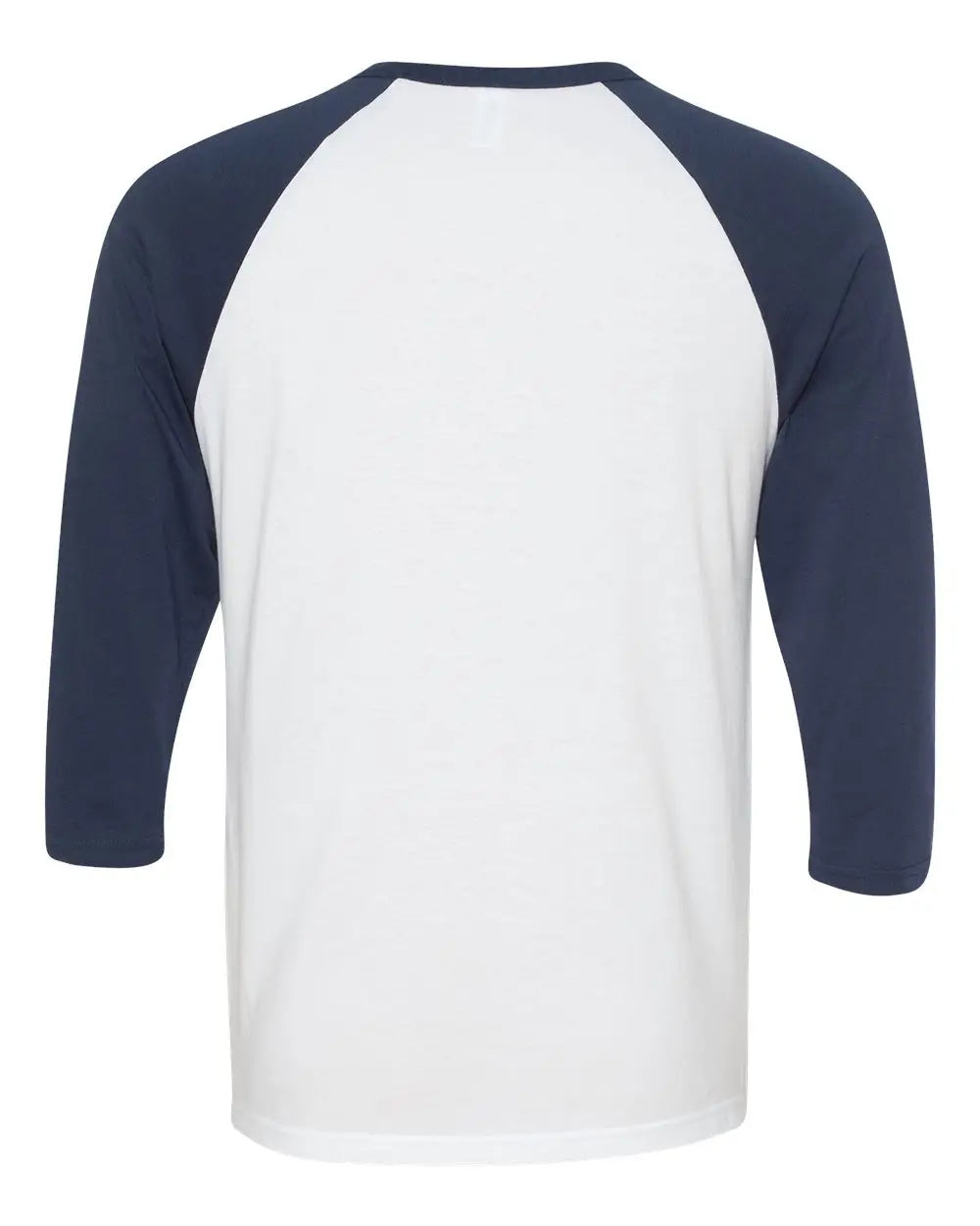 Bella + Canvas 3200c Three-quarter Sleeve Baseball Tee - 3200 - White Navy