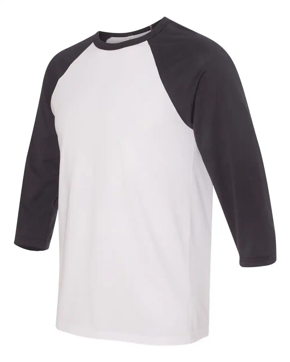 Bella + Canvas 3200c Three-quarter Sleeve Baseball Tee - 3200 - White Dark Grey - White/ / Xs