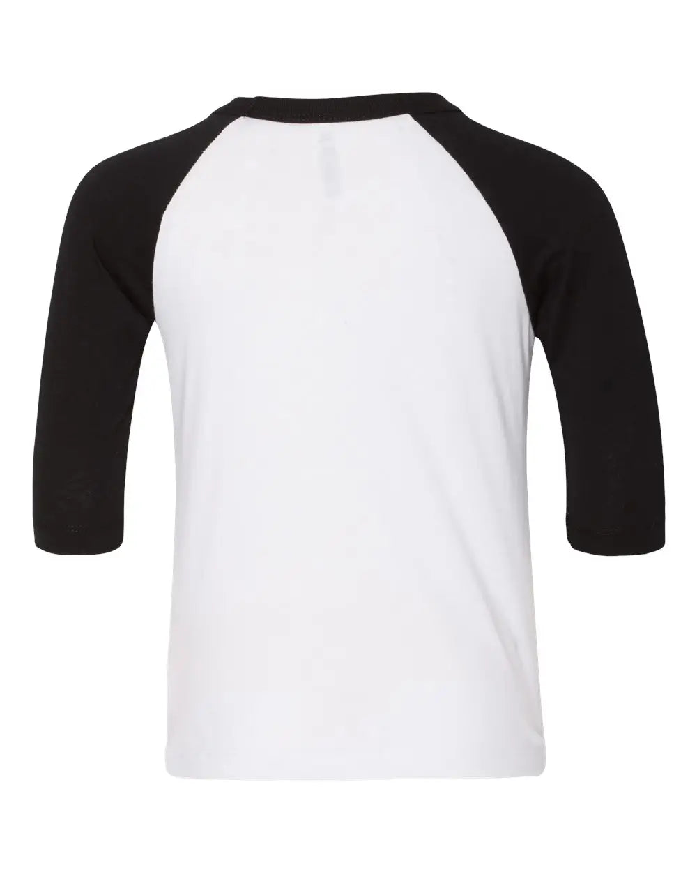 Bella + Canvas 3200t Toddler Three-quarter Sleeve Baseball Tee - White Black - 2t