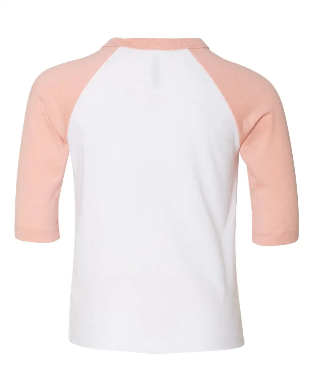 Bella + Canvas 3200t Toddler Three-quarter Sleeve Baseball Tee - White Heather Peach
