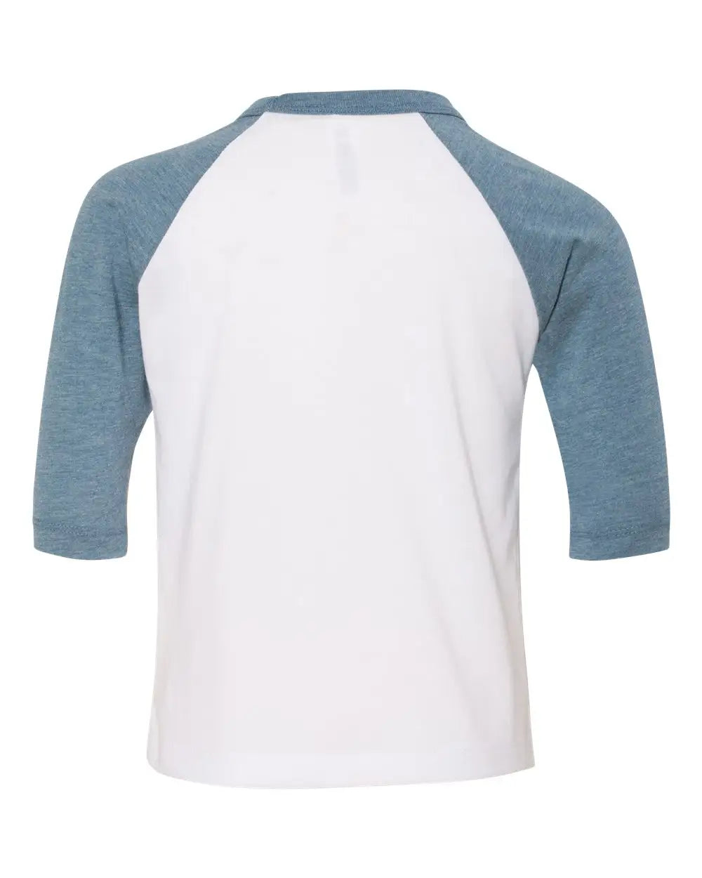 Bella + Canvas 3200t Toddler Three-quarter Sleeve Baseball Tee - White Denim - Navy / 2t