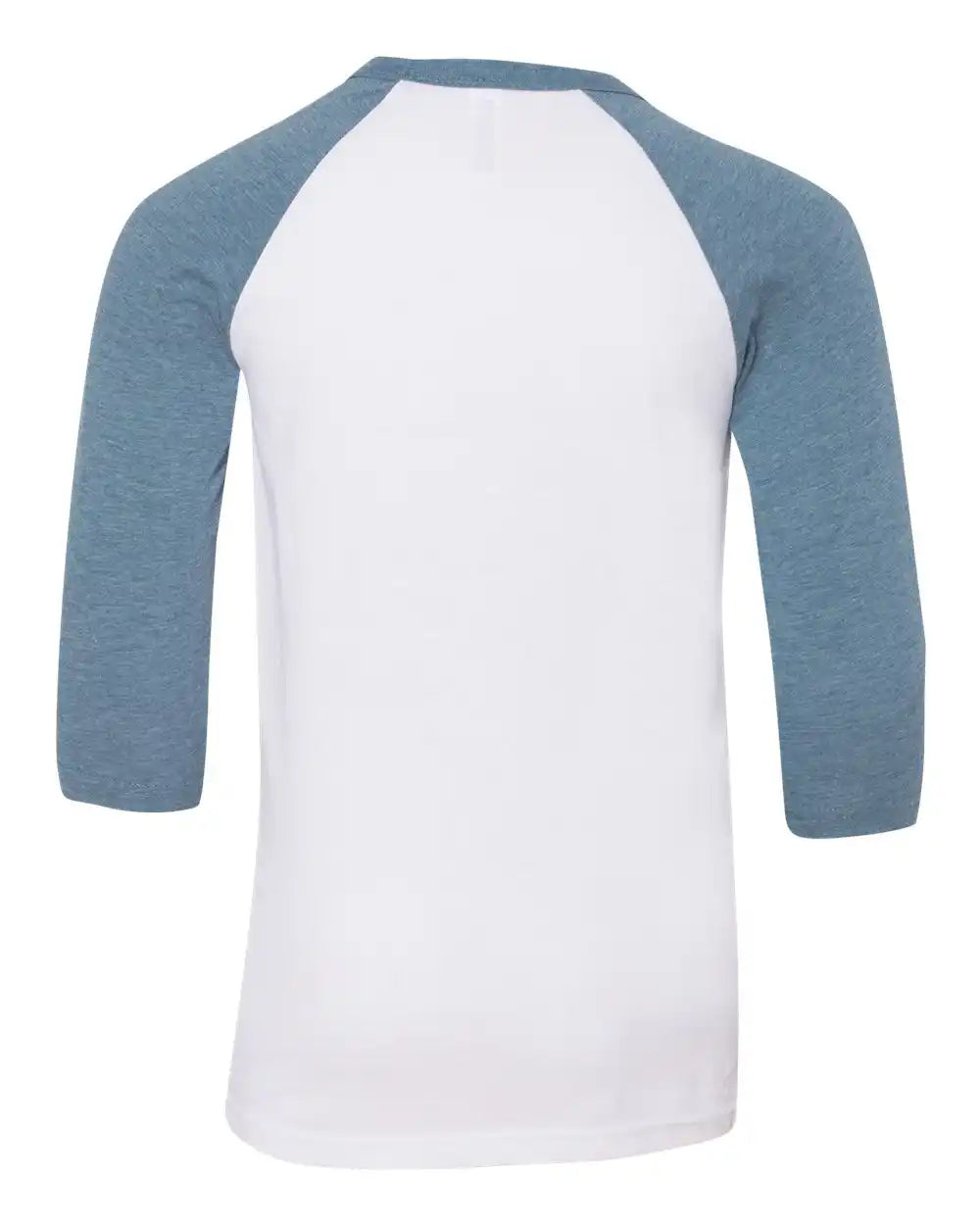 Bella + Canvas 3200y Youth Three-quarter Sleeve Baseball Tee - White Denim - White/ / s