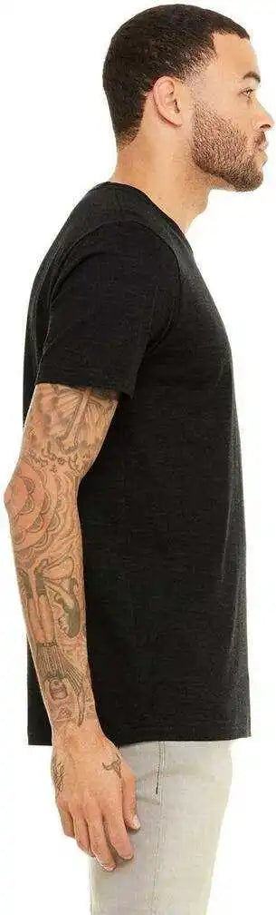 Bella + Canvas 3201 Fwd Fashion Heather Cvc Raglan Tee - Black