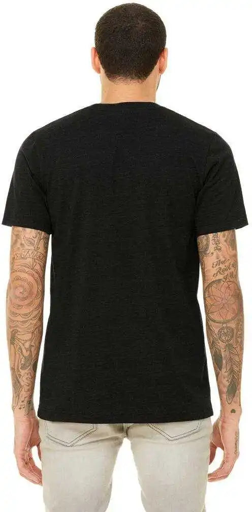 Bella + Canvas 3201 Fwd Fashion Heather Cvc Raglan Tee - Black