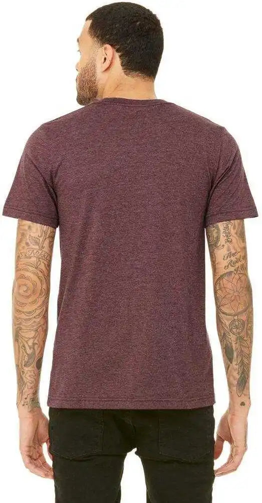 Bella + Canvas 3201 Fwd Fashion Heather Cvc Raglan Tee - Maroon