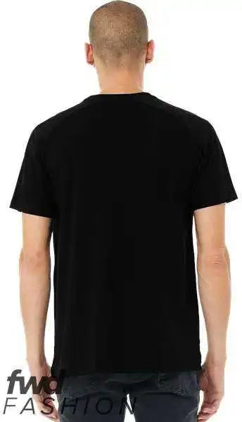 Bella + Canvas 3201 Fwd Fashion Heather Cvc Raglan Tee - Solid Black Blend