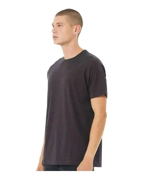 Bella + Canvas 3201c Heather Cvc Raglan Tee - 3201 - Dark Grey