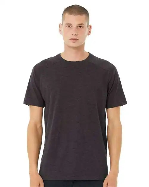 Bella + Canvas 3201c Heather Cvc Raglan Tee - 3201 - Dark Grey