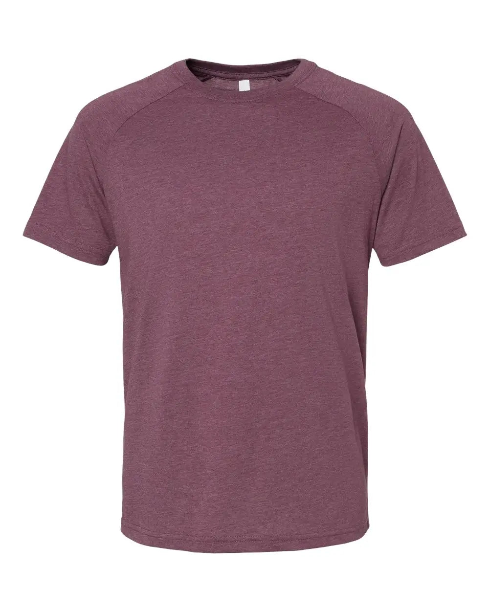 Bella + Canvas 3201c Heather Cvc Raglan Tee - 3201 - Maroon - Adult s