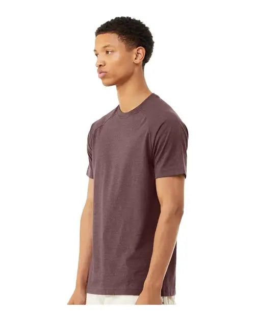 Bella + Canvas 3201c Heather Cvc Raglan Tee - 3201 - Maroon