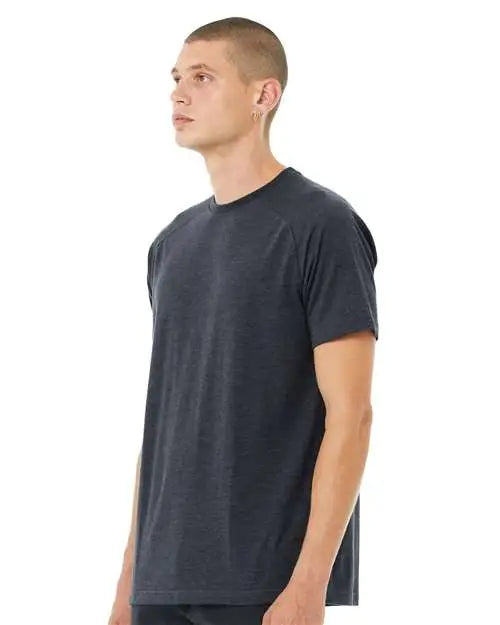 Bella + Canvas 3201c Heather Cvc Raglan Tee - 3201 - Navy