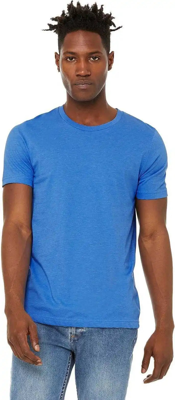 Bella + Canvas 3301 Unisex Sueded Tee - Heather Columbia Blue