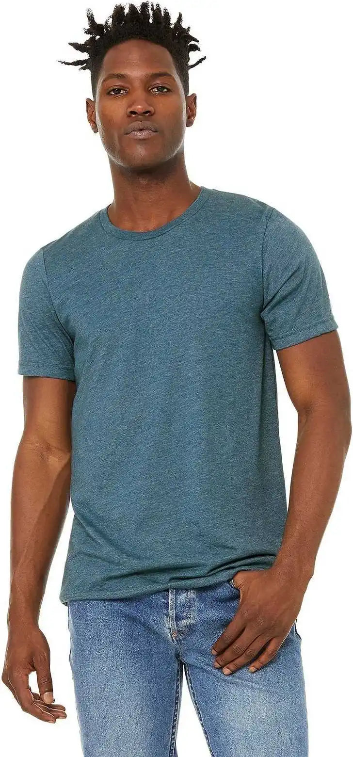 Bella + Canvas 3301 Unisex Sueded Tee Heather Deep Teal