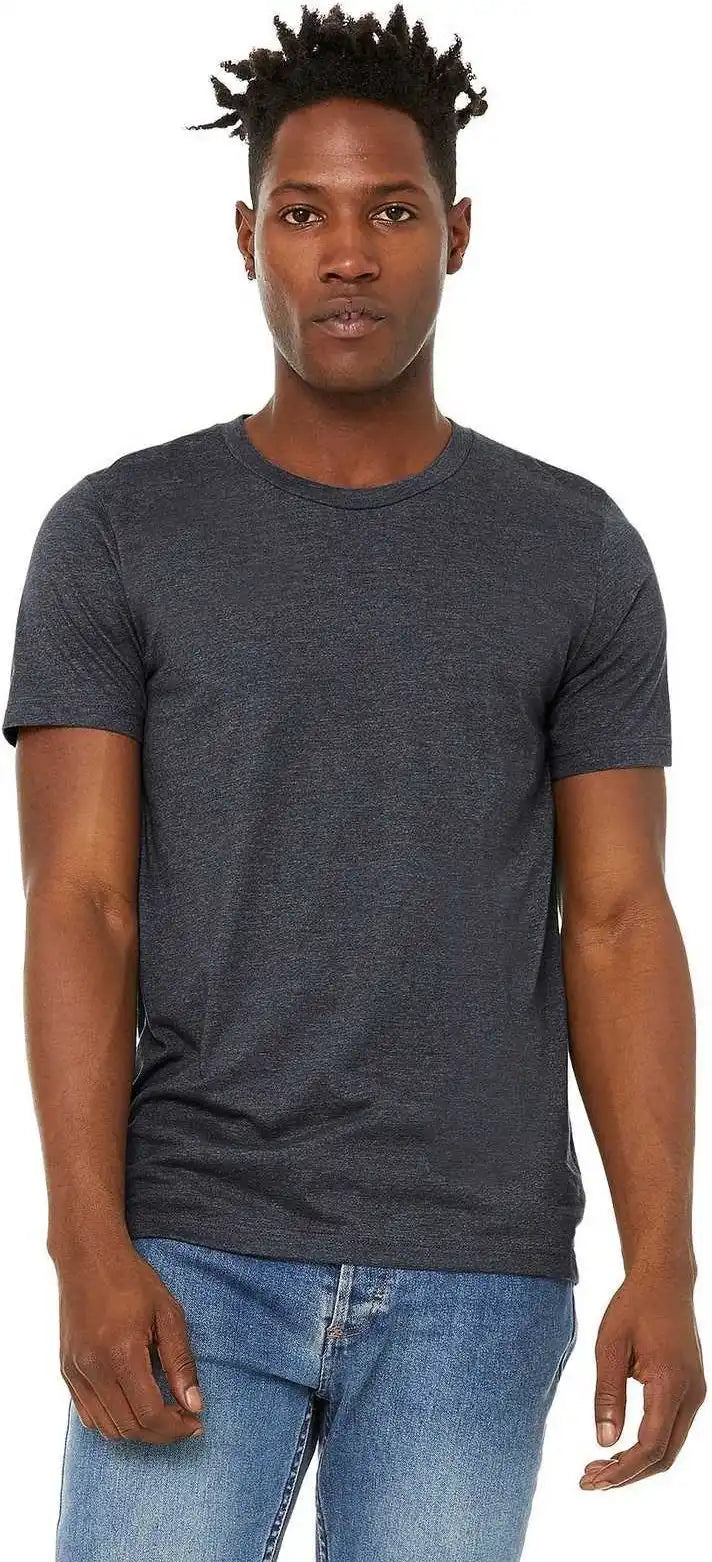 Bella + Canvas 3301 Unisex Sueded Tee - Heather Midnight Navy