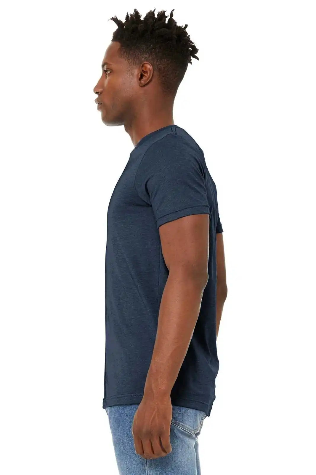 Bella + Canvas 3301 Unisex Sueded Tee Heather Navy