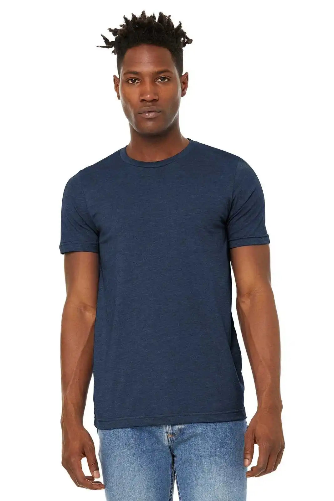 Bella + Canvas 3301 Unisex Sueded Tee Heather Navy