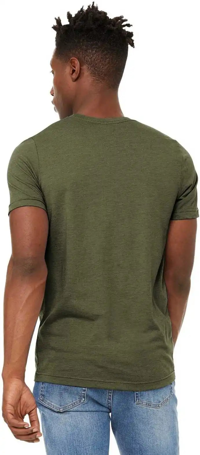 Bella + Canvas 3301 Unisex Sueded Tee - Heather Olive