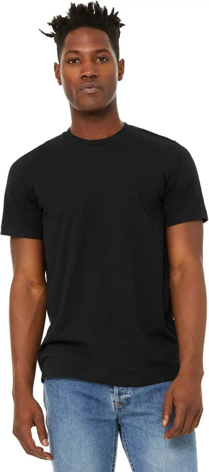 Bella + Canvas 3301 Unisex Sueded Tee Solid Black Blend