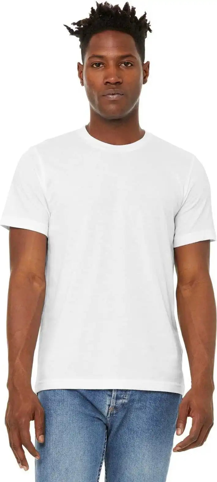 Bella + Canvas 3301 Unisex Sueded Tee Solid White Blend