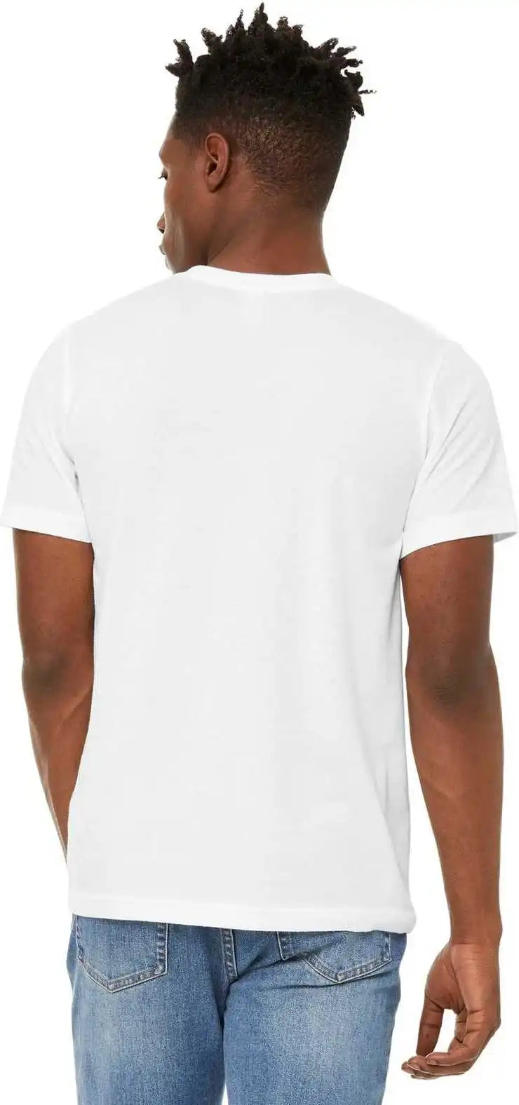 Bella + Canvas 3301 Unisex Sueded Tee Solid White Blend