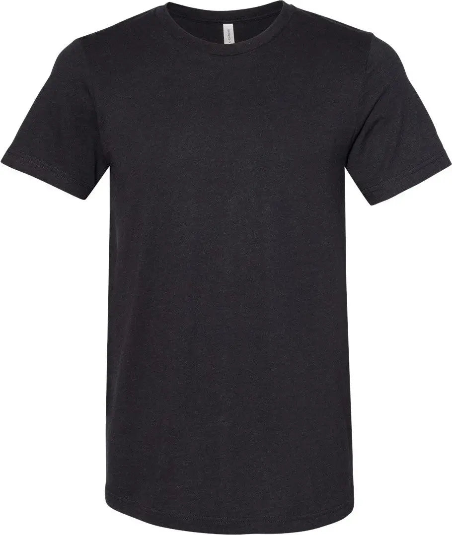 Bella + Canvas 3301c Sueded Tee - 3301 - Black Heather - Adult Xs