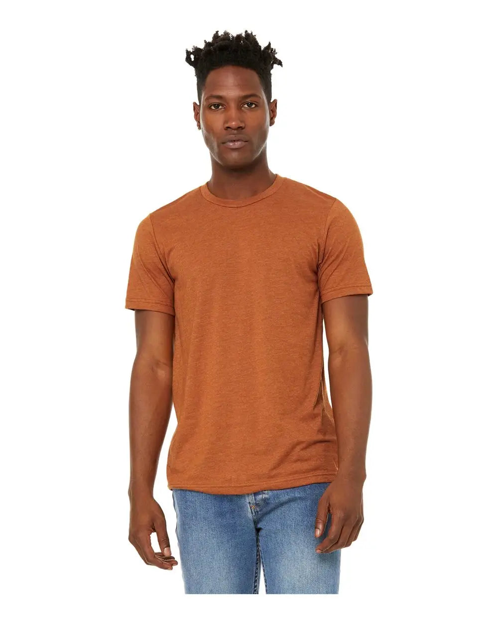 Bella + Canvas 3301c Sueded Tee - 3301 - Heather Autumn - Adult Xs