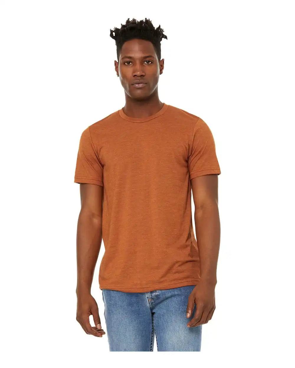 Bella + Canvas 3301c Sueded Tee - 3301 - Heather Autumn - Xs
