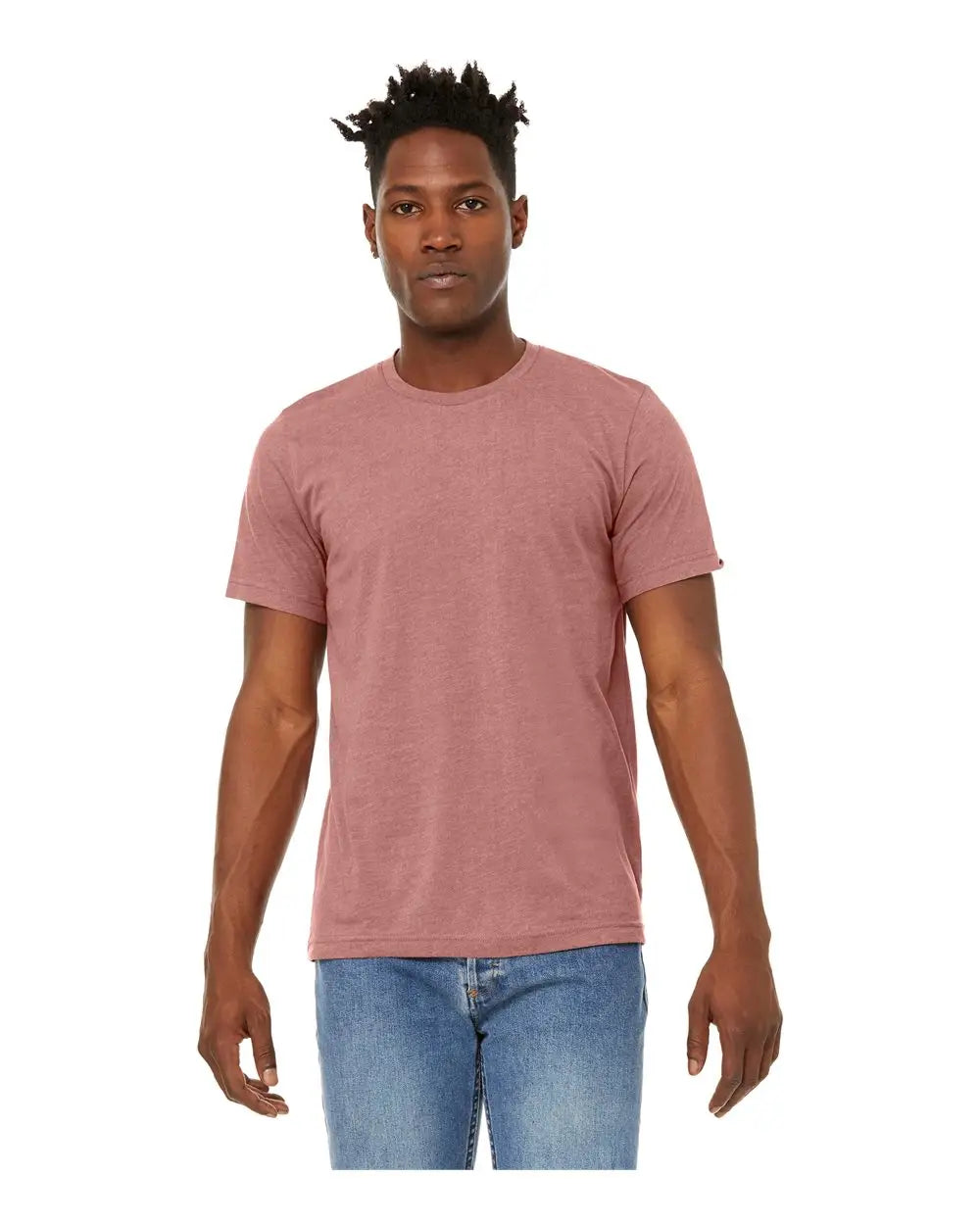 Bella + Canvas 3301c Sueded Tee - 3301 - Heather Mauve - Adult Xs