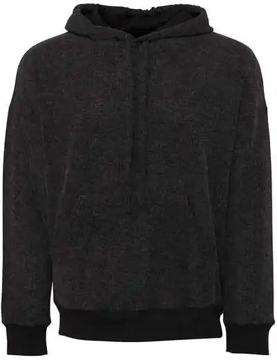 Bella + Canvas 3329 Fwd Fashion Unisex Sueded Fleece Hoodie - Black Heather