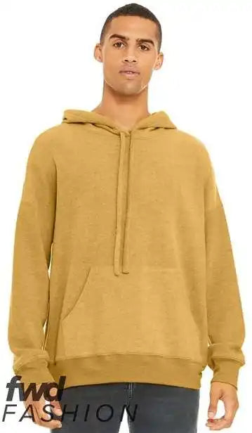 Bella + Canvas 3329 Fwd Fashion Unisex Sueded Fleece Hoodie - Heather Mustard