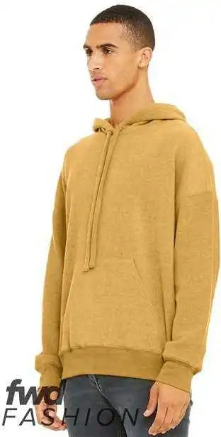 Bella + Canvas 3329 Fwd Fashion Unisex Sueded Fleece Hoodie - Heather Mustard